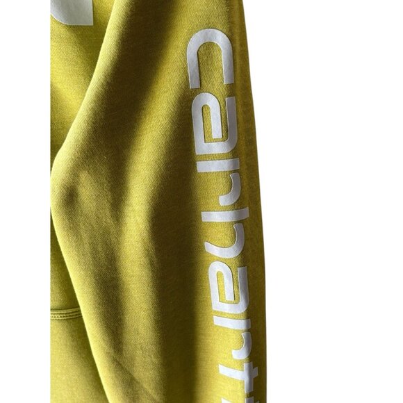 Carhartt Size XL Chartreuse Green Pullover Hoodie Sweatshirt - Picture 3 of 5